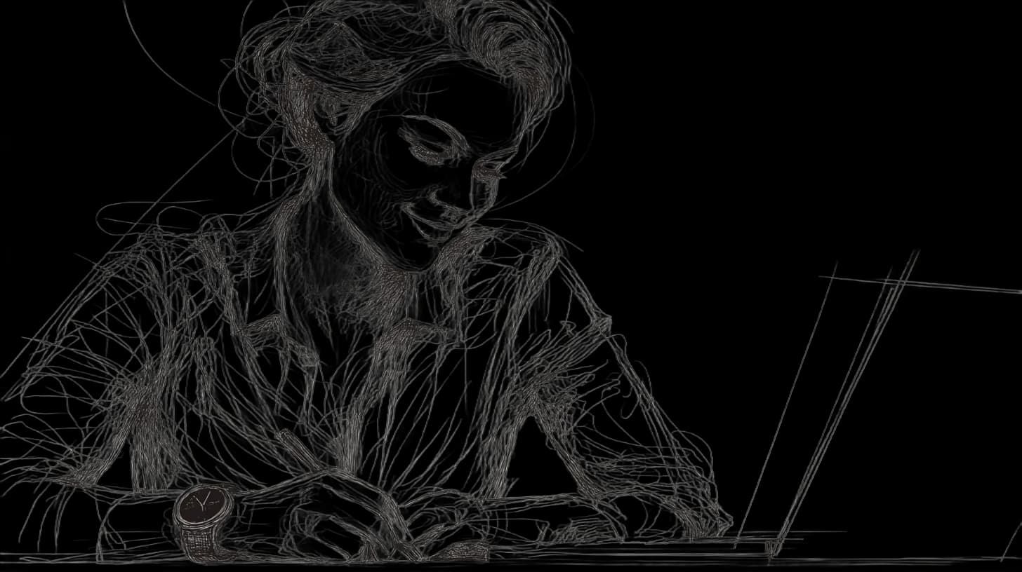 A female professional working at her desk.