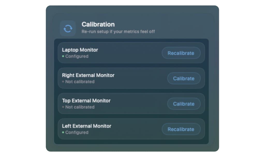 Lumina workspace preview with exercises and screen setup